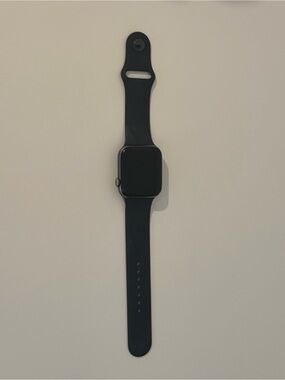 Apple Black Smartwatch with Navy Sport Band